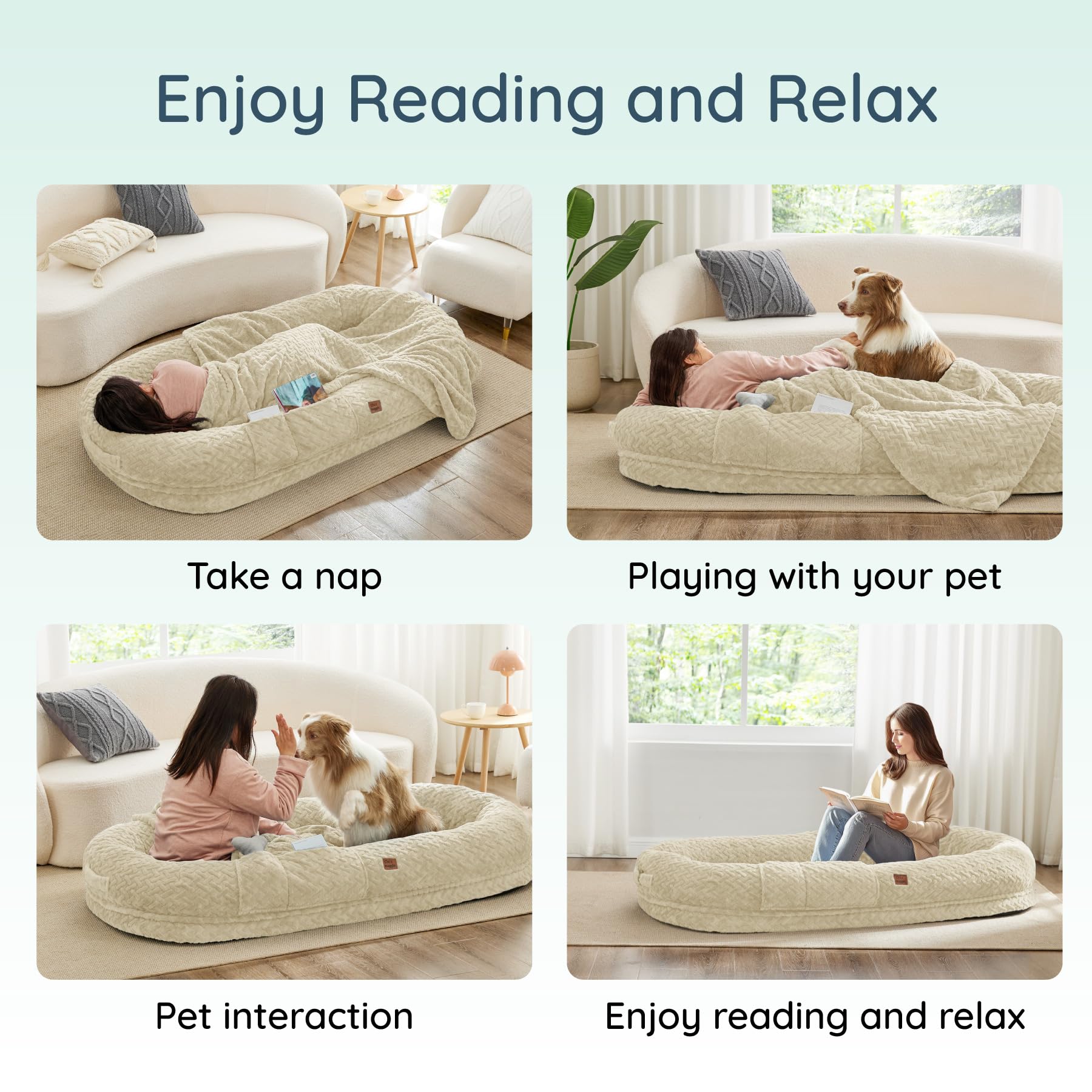 ChiXnuggle Medidas 72x40x10 cama gigante para adultos