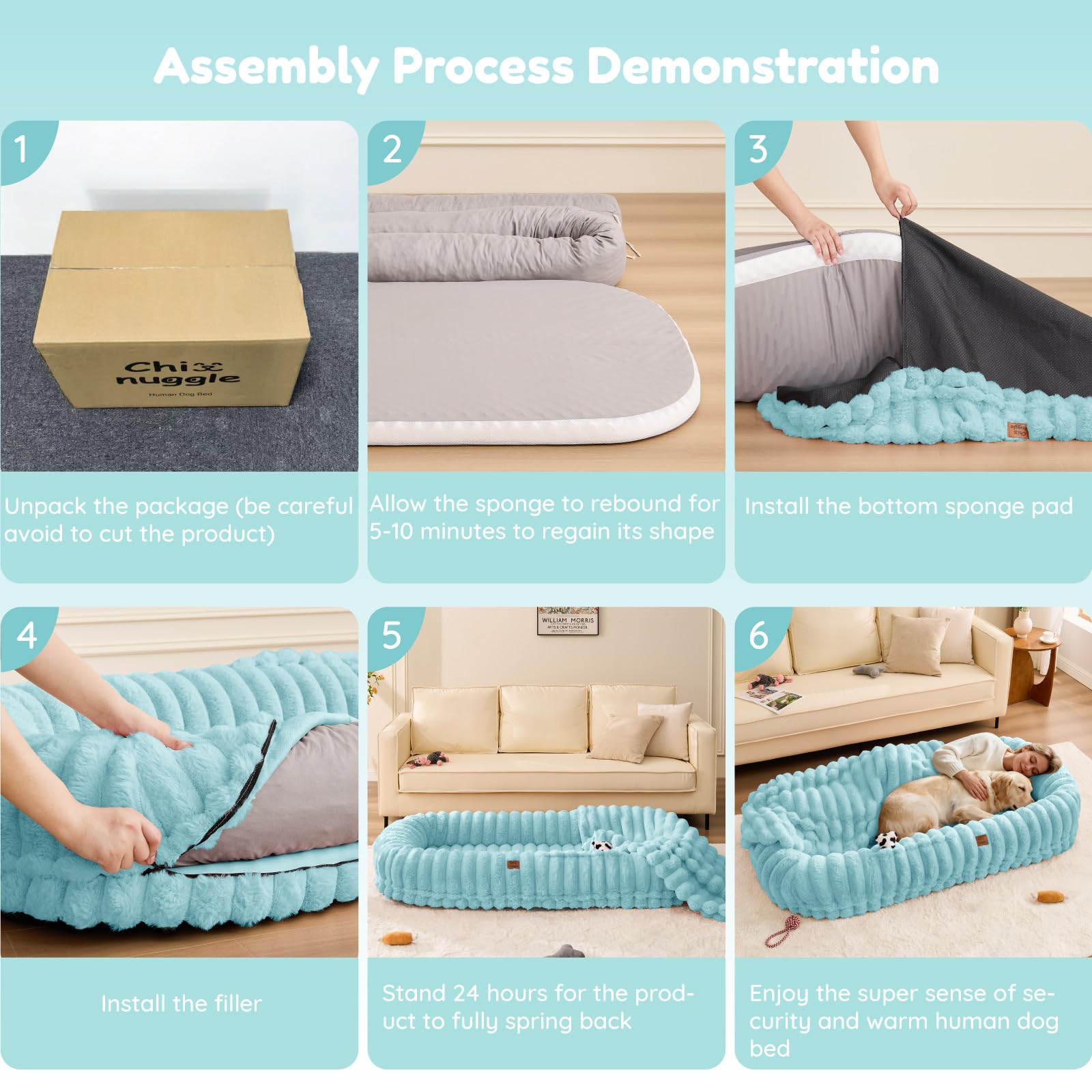 ChiXnuggle medidas 72x40x10 ofrecen amplitud para dormir o recostarse