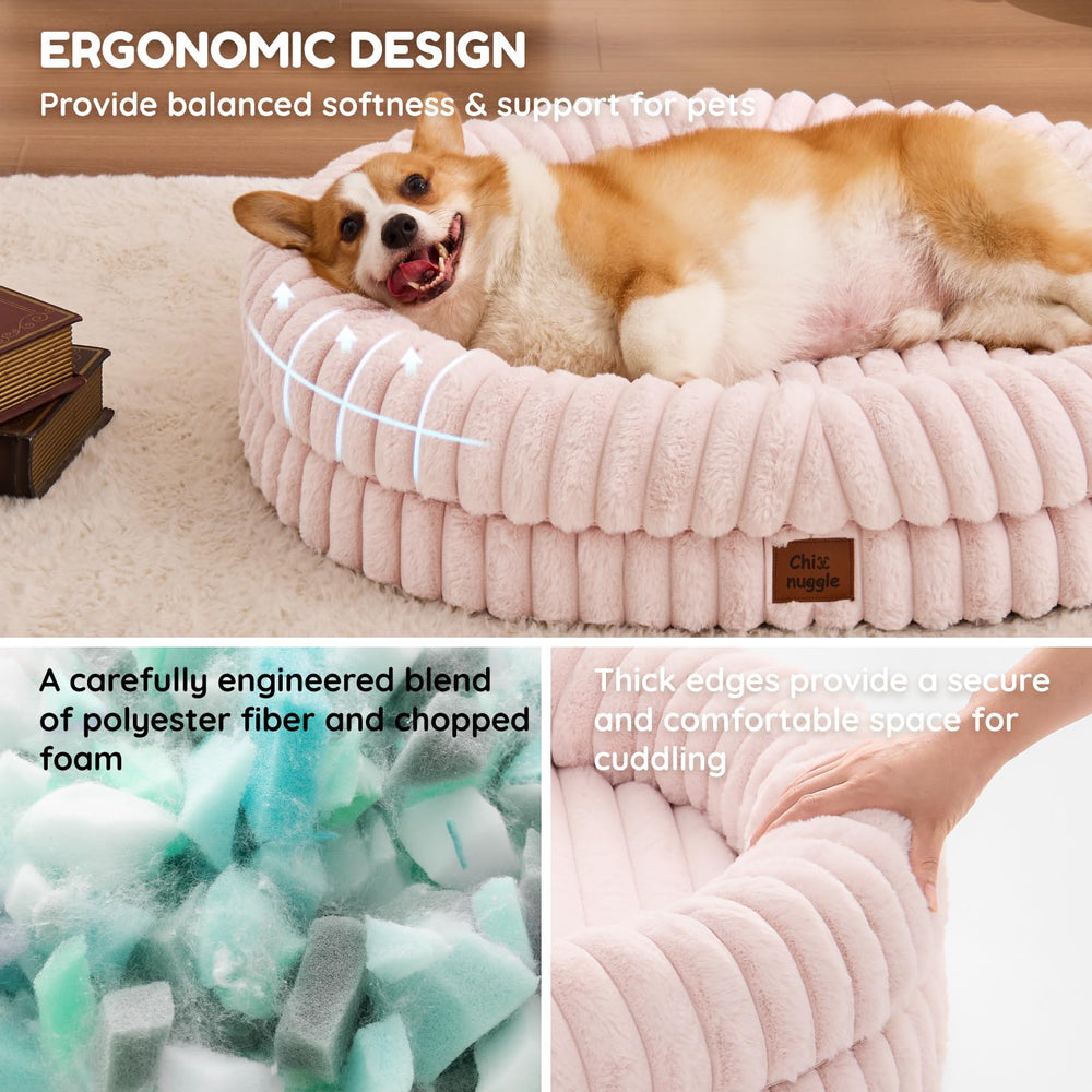 ChiXnuggle textura pelo falso rosa, tacto suave para el perro