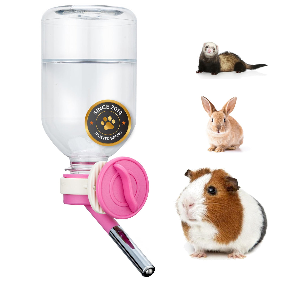 Botella Choco Nose sin goteo con boquilla de 10 mm para mascotas pequeñas.