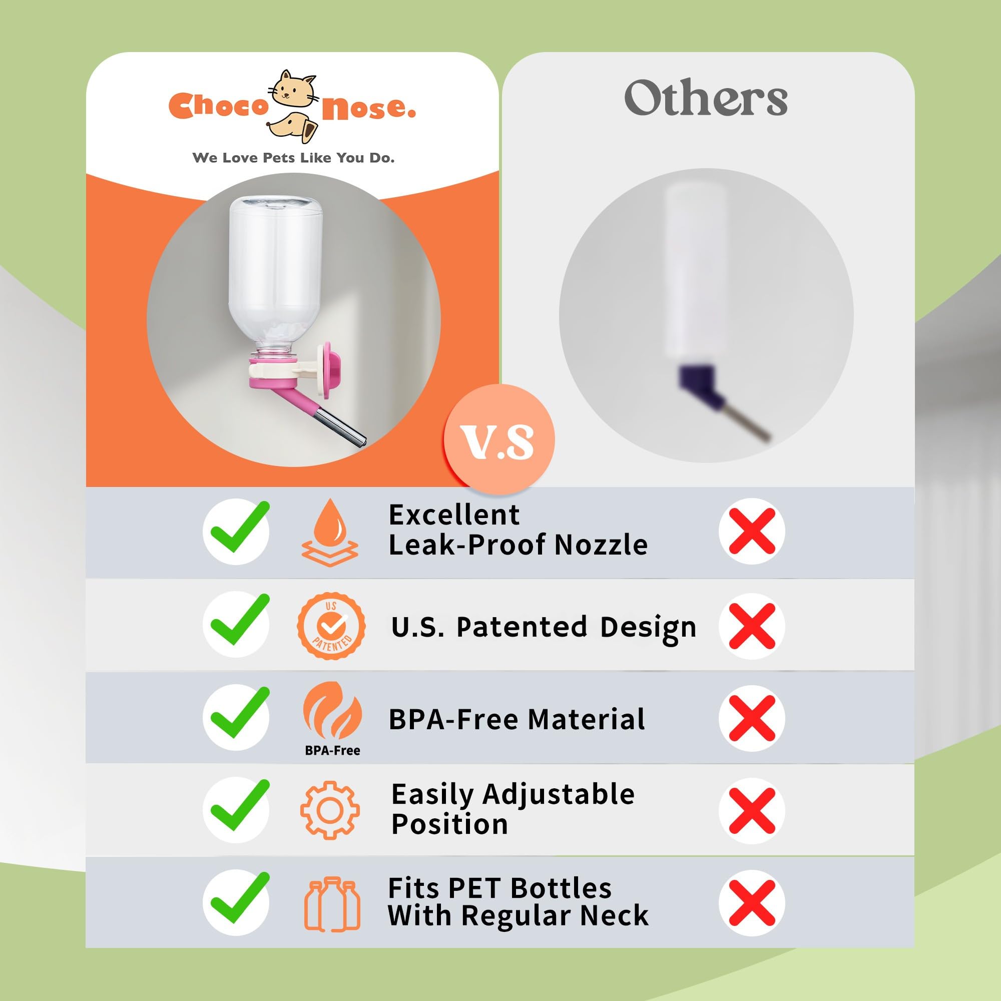 Choco Nose capacidad-10-2-oz para rellenado cómodo.