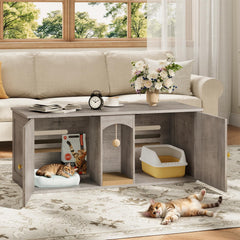 CHOEZON caja de arena oculta para dos gatos, espacio privado.