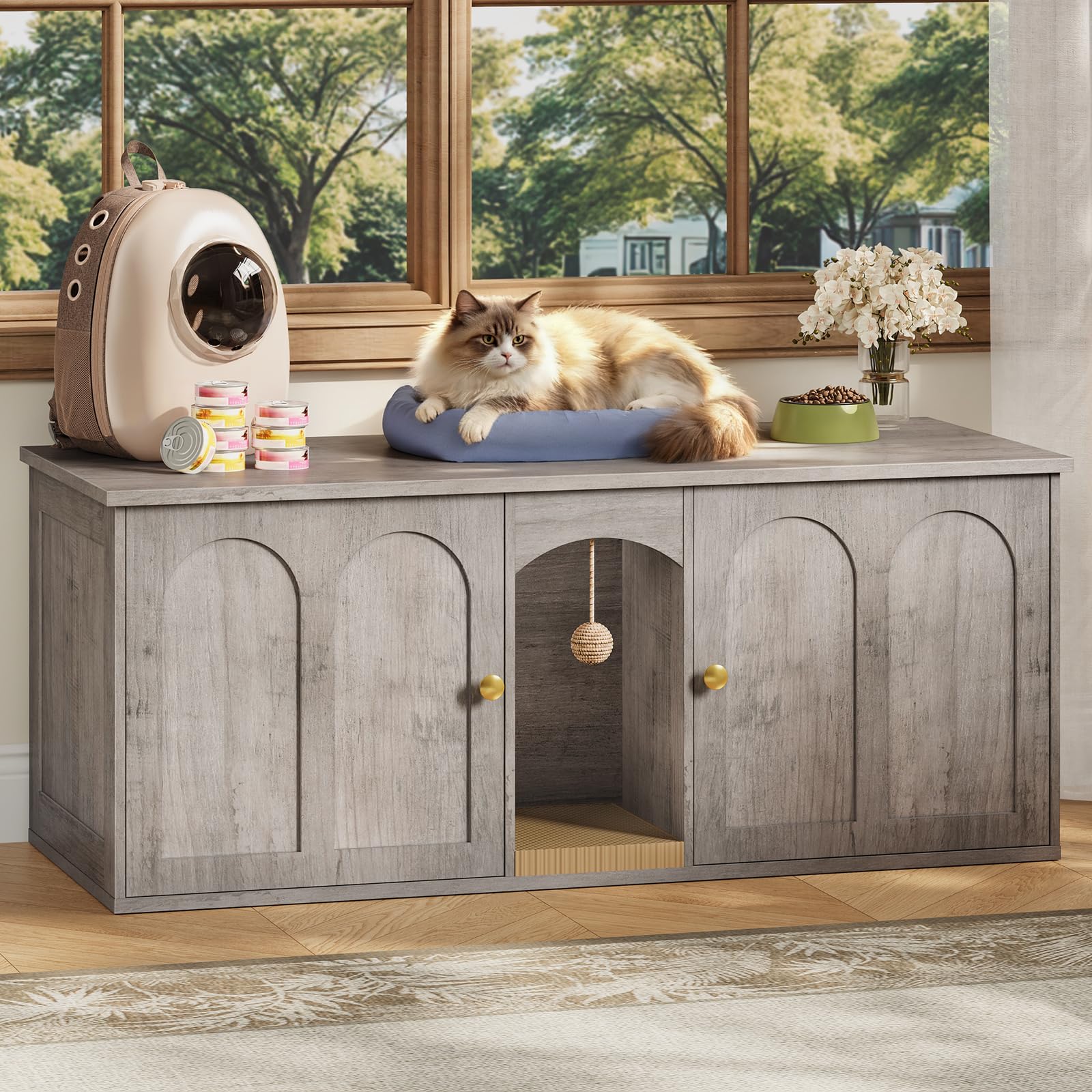 CHOEZON diseño greige con puertas, elegante y fácil de integrar.
