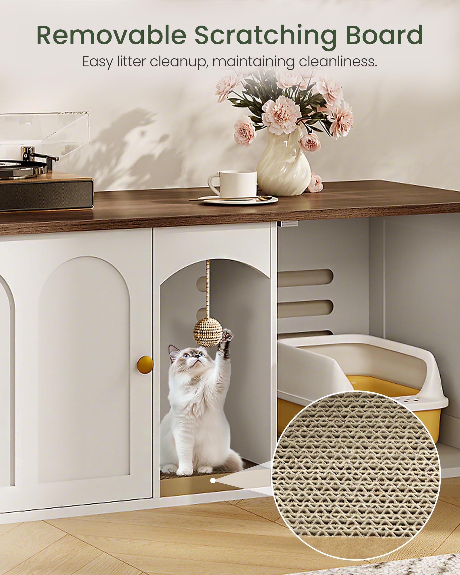 CHOEZON MMW02WL mueble versátil, se usa como mesa auxiliar para objetos.