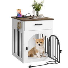 CHOEZON jaula-perro-mueble con carga-estación para dispositivos cercanos