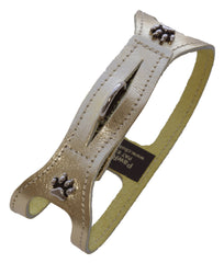 ChokeFree correa de hombro para mascota 11 pulgadas en oro metálico evita presión en cuello