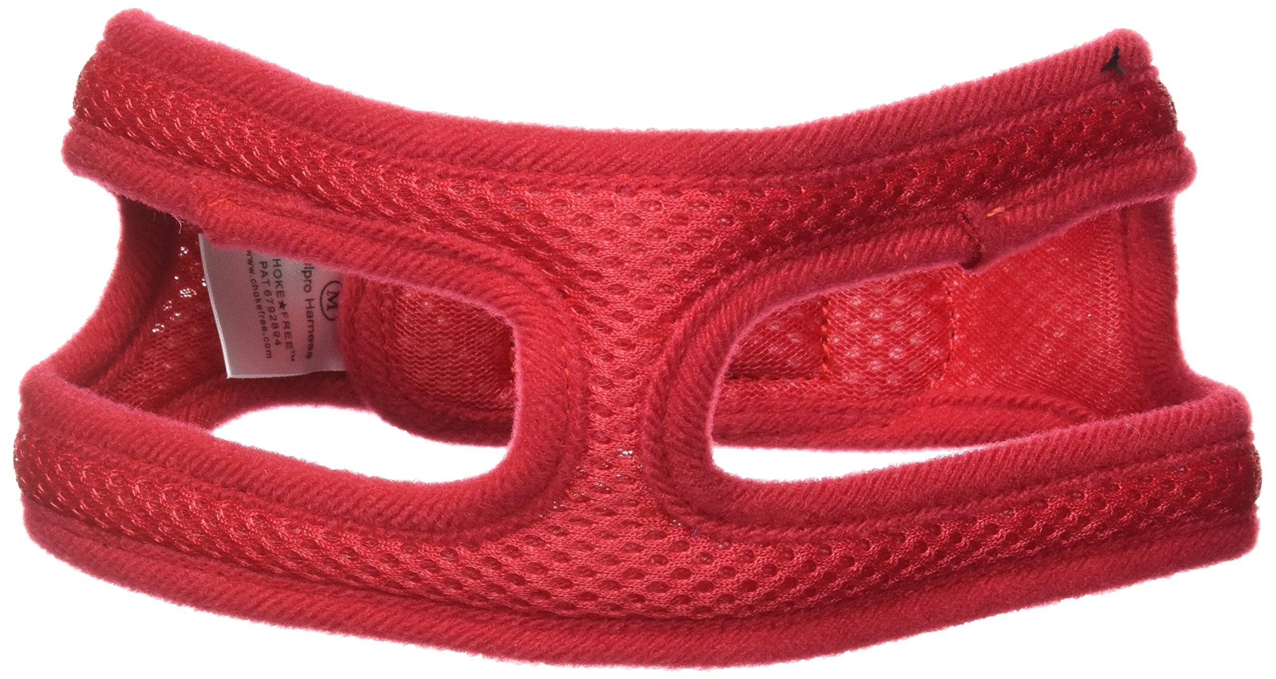 ChokeFree Velpro arnés de malla rojo listo para pasear sin tirones