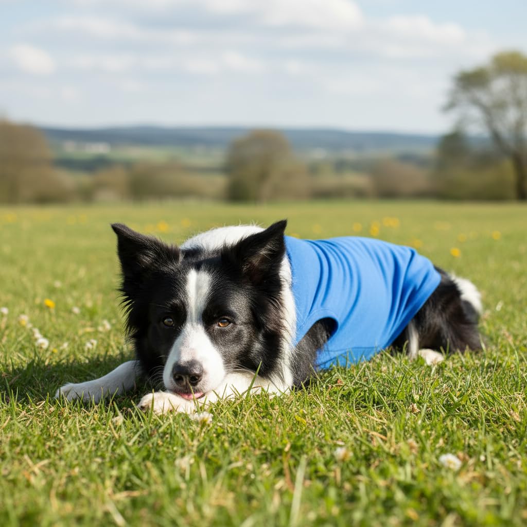 Chol&Vivi camiseta rosada para perros, suave descanso tras caminatas.