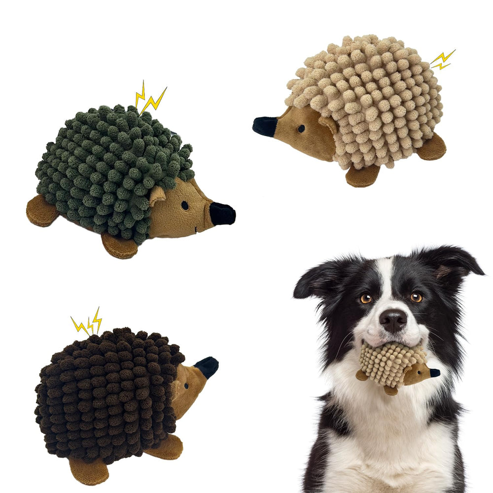Chongqile erizo de peluche con sonido para perros pequeños, ideal para juego interior