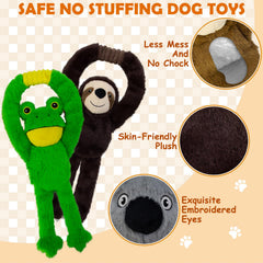Juguete Chongqile sin relleno en forma de perezoso para masticar y calmar al perro.