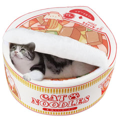 Cama 寵幸 para perros y gatos estilo nido ramen, ideal para dormir acurrucado.