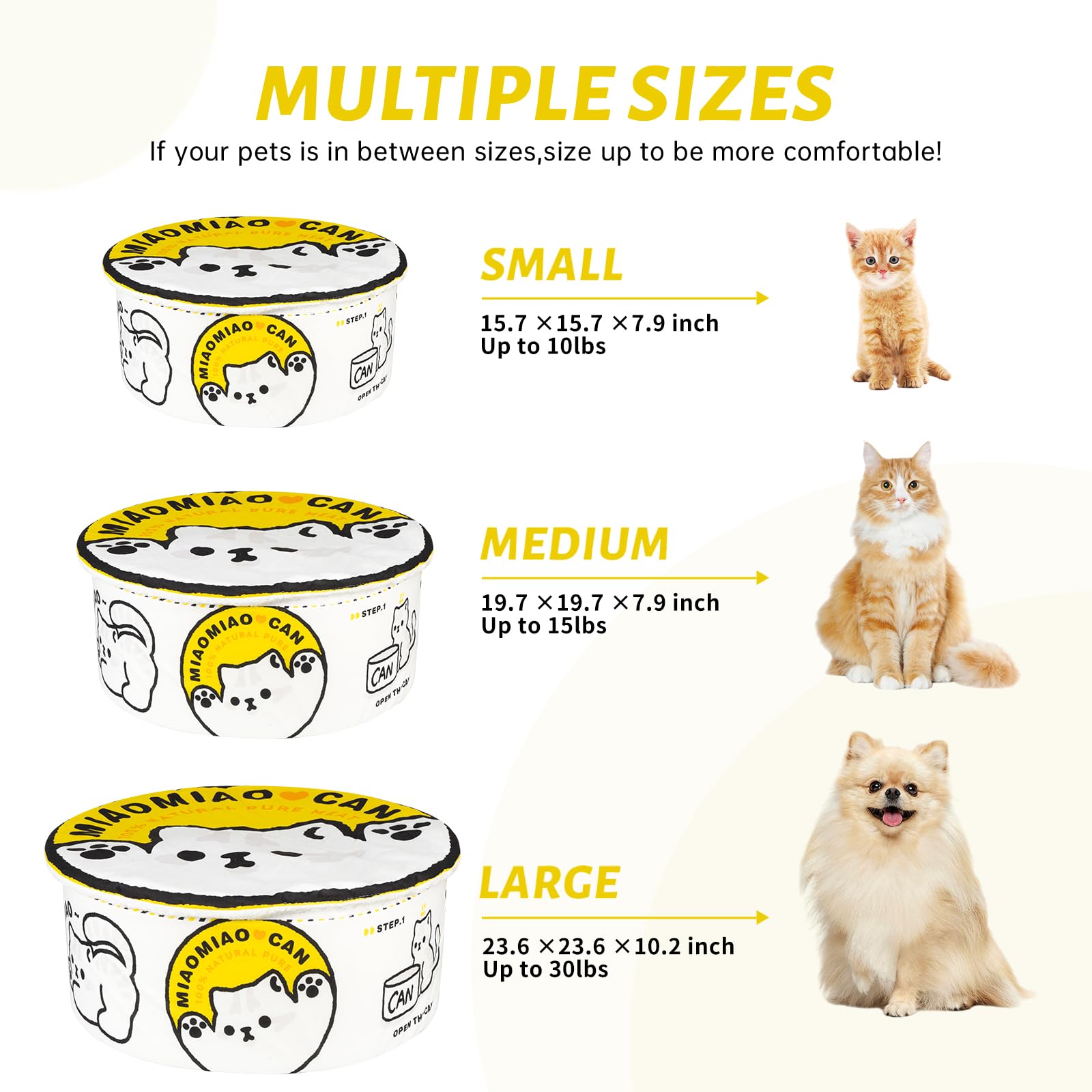 Diseño redondo Chongxing cama ramen, abraza suavemente a tu mascota.