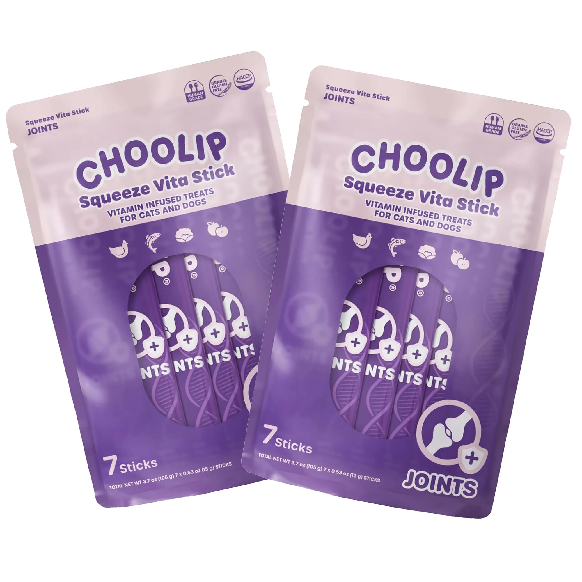 Choolip Palitos Vita empaque de 14 palitos, práctico para hogares con varias mascotas.