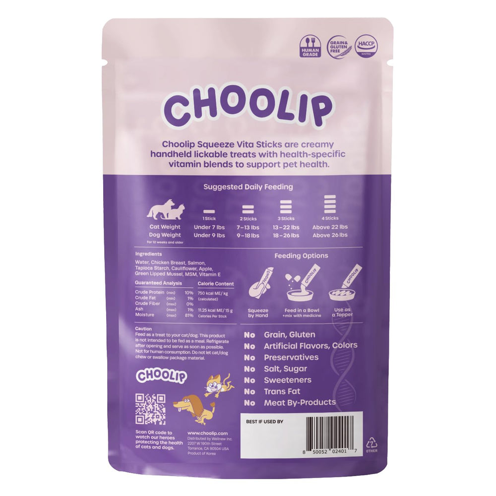 Choolip Palitos Vita valor 2x7, ideal para familias con varias mascotas.