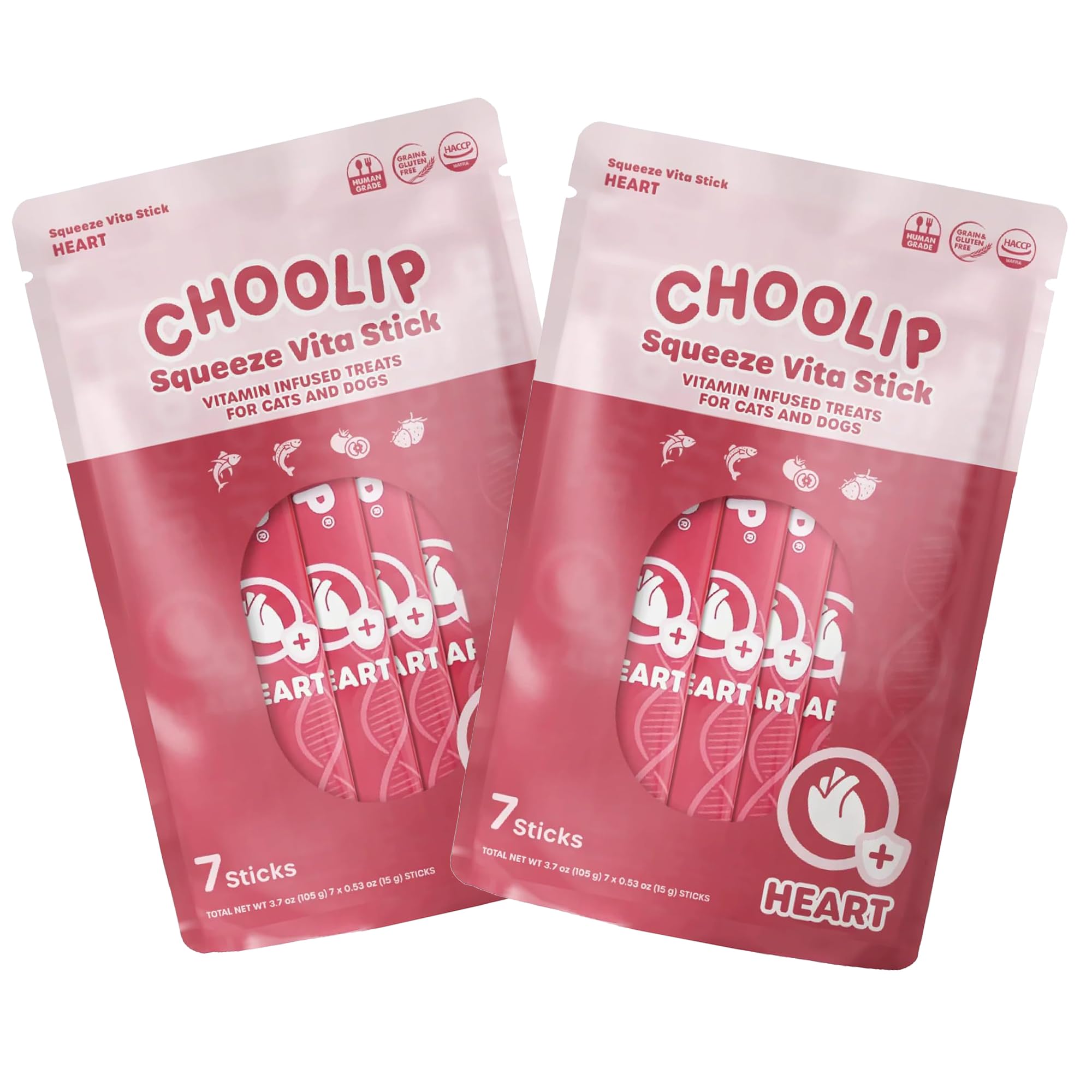 Choolip Squeeze Vita Stick: paquete de 14 tiras para gatos y perros, ideal para hogares multi-mascota.