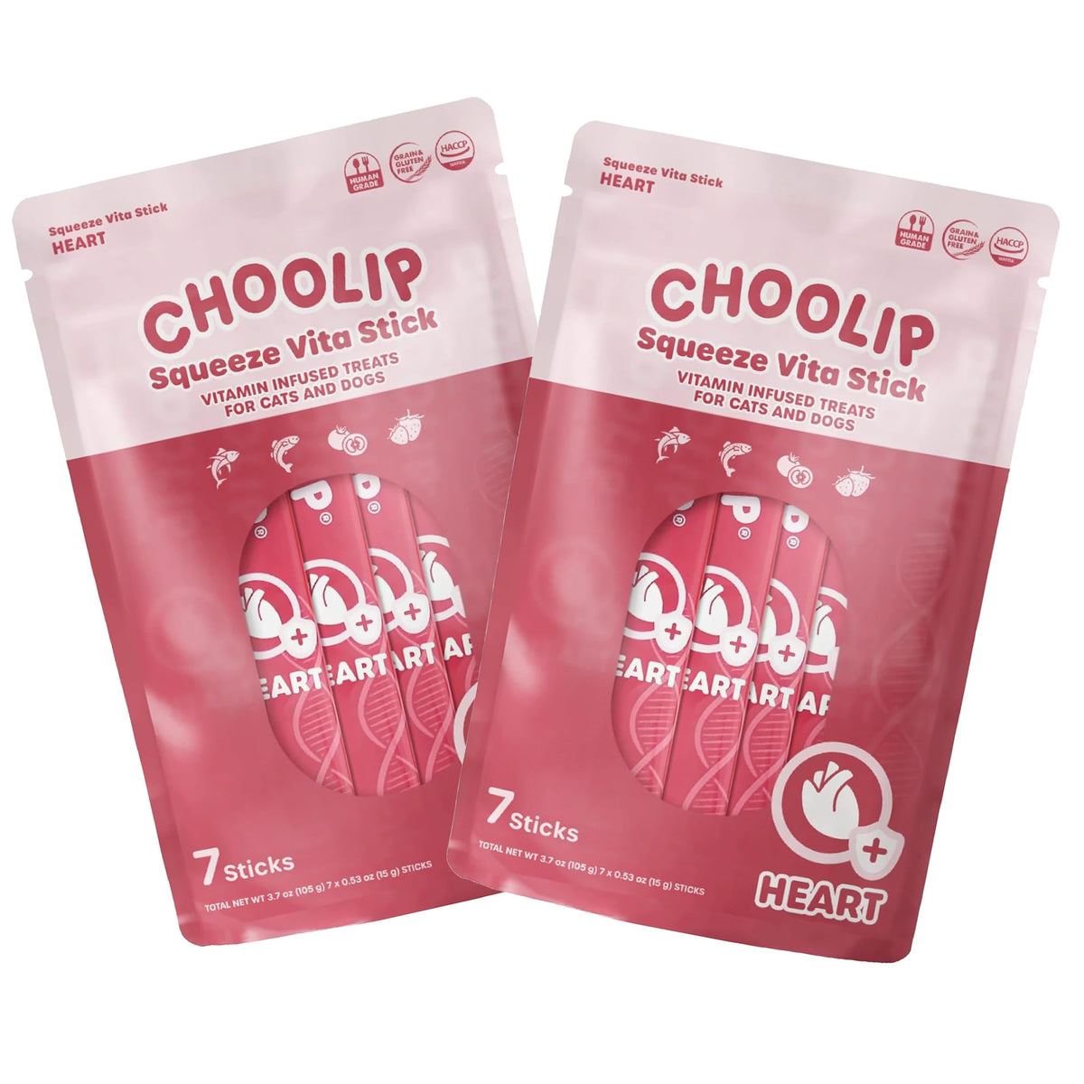 Choolip Squeeze Vita Stick: paquete de 14 tiras para gatos y perros, ideal para hogares multi-mascota.