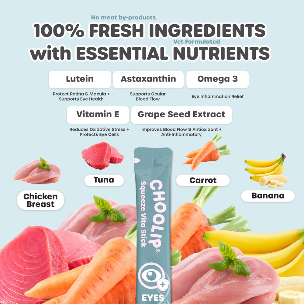 Choolip Squeeze Vita Stick: textura cremosa que encanta a mascotas.