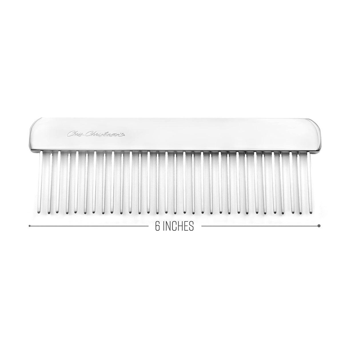 Chris Christensen Buttercomb con dientes escalonados y espina de 6 pulgadas para un peinado suave