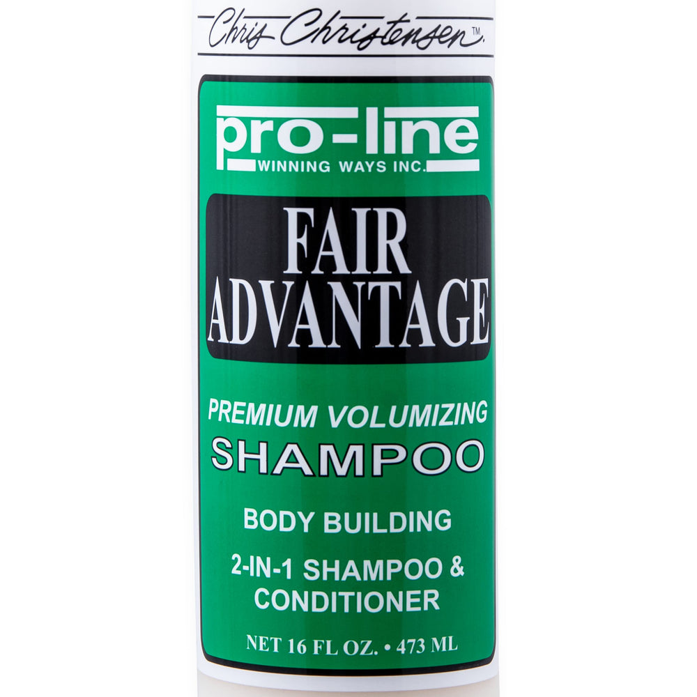 Aplicación en la palma de la mano con Fair Advantage para cabello suave y limpio.