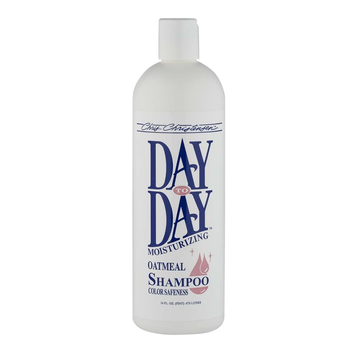 Chris Christensen Day to Day frasco: champú ultra concentrado listo para diluir en agua para baño de perros.