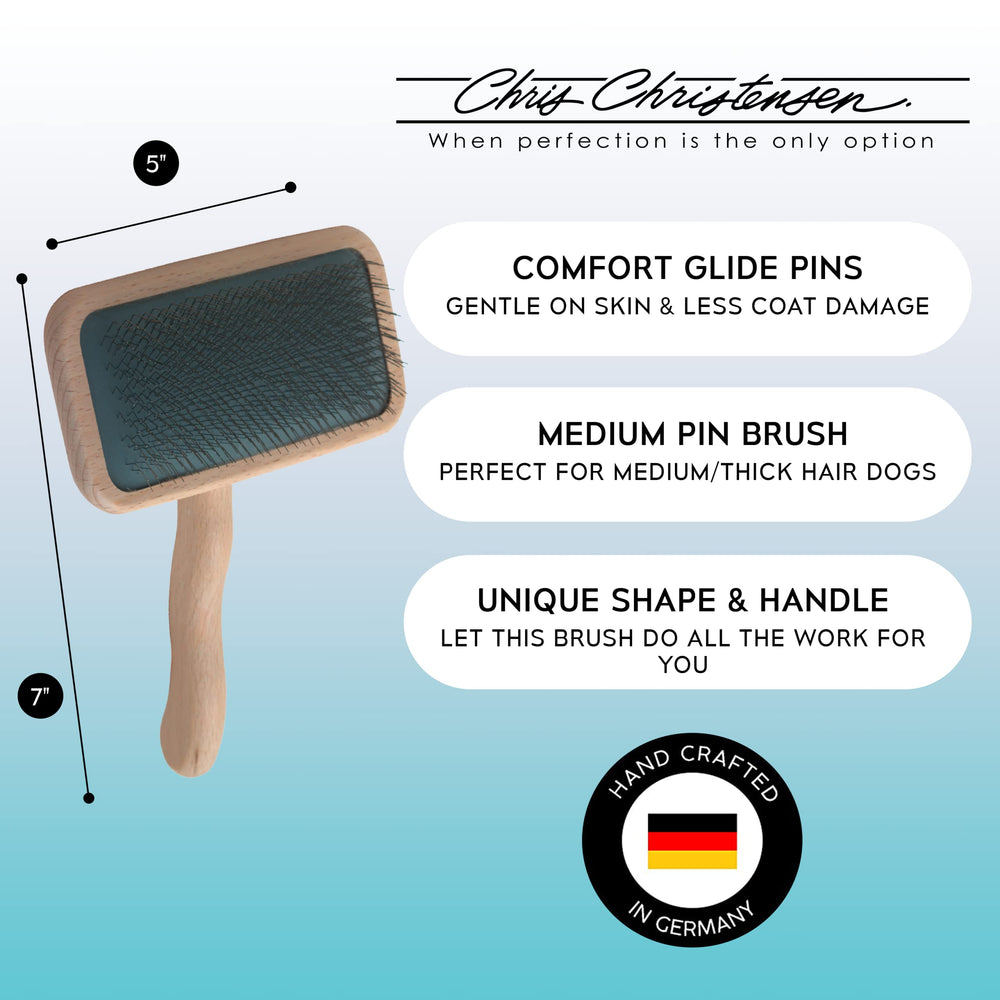 Chris Christensen Mark III Slicker, mango de haya, diseño ligero para sesiones de grooming