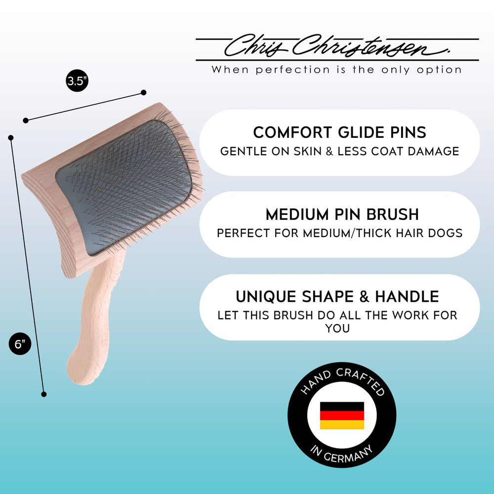 Chris Christensen Mark VI cepillo curvo para perros con diseño ergonómico