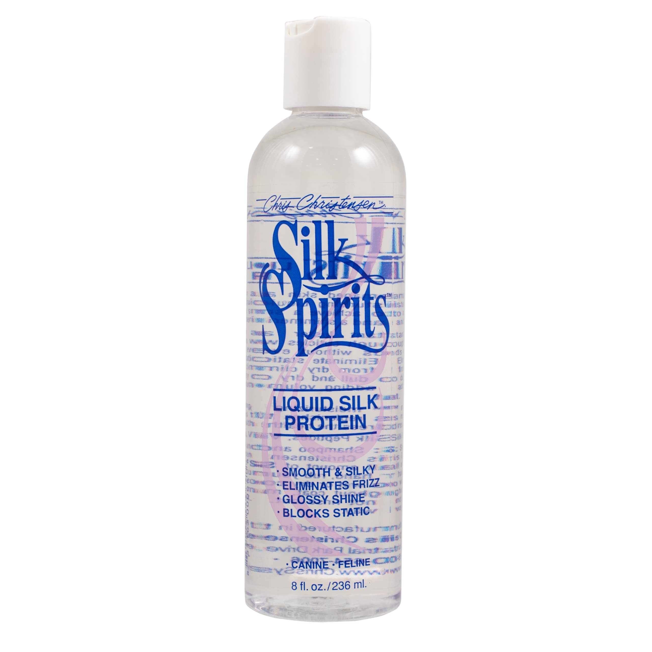 Chris Christensen Silk Spirits: botella frontal para brillo y suavidad del pelaje