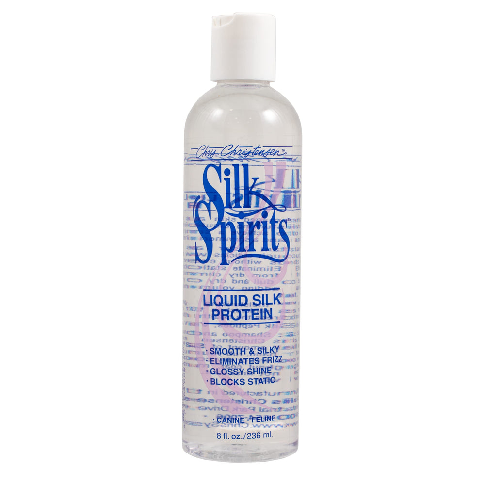 Chris Christensen Silk Spirits: botella frontal para brillo y suavidad del pelaje