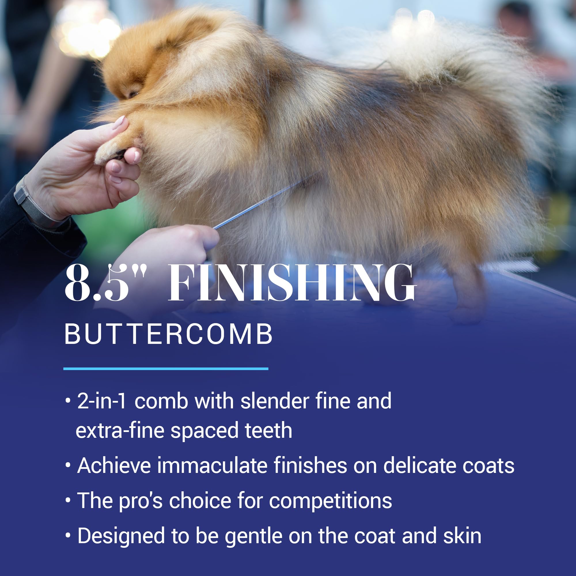 Chris Christensen 504 Buttercomb – dientes finos para cabellos finos y sin enredos.
