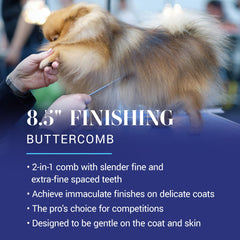 Chris Christensen 504 Buttercomb – dientes finos para cabellos finos y sin enredos.