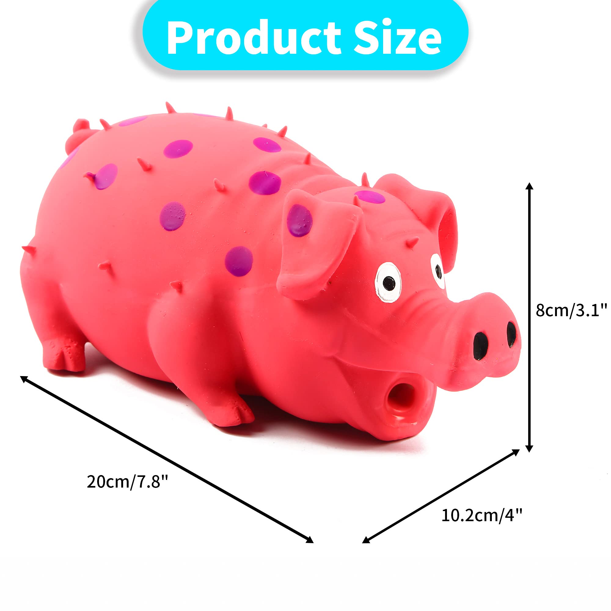 Juguete de látex natural ChubbyPiggies, resistente y suave para masticar.