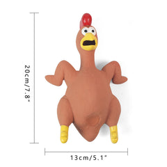 Juguete duradero de pollo ChubbyPiggies, suave para encías y mordidas.