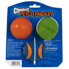 Chuckit! Fetch Medley: bola Ultra Squeaker para juego interactivo y diversión sonora.