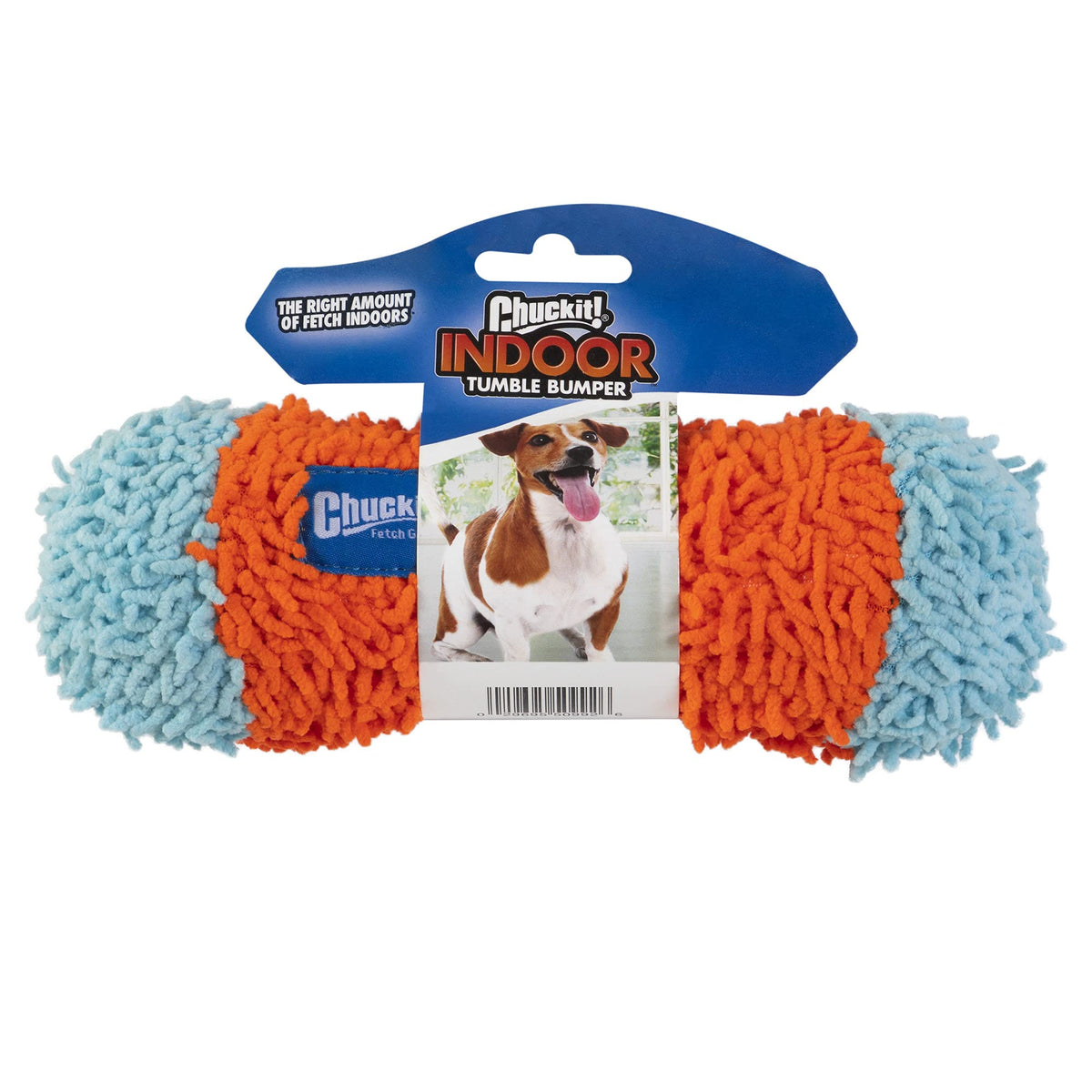 Chuckit! Tumble Bumper de interior en naranja y azul para juego seguro.