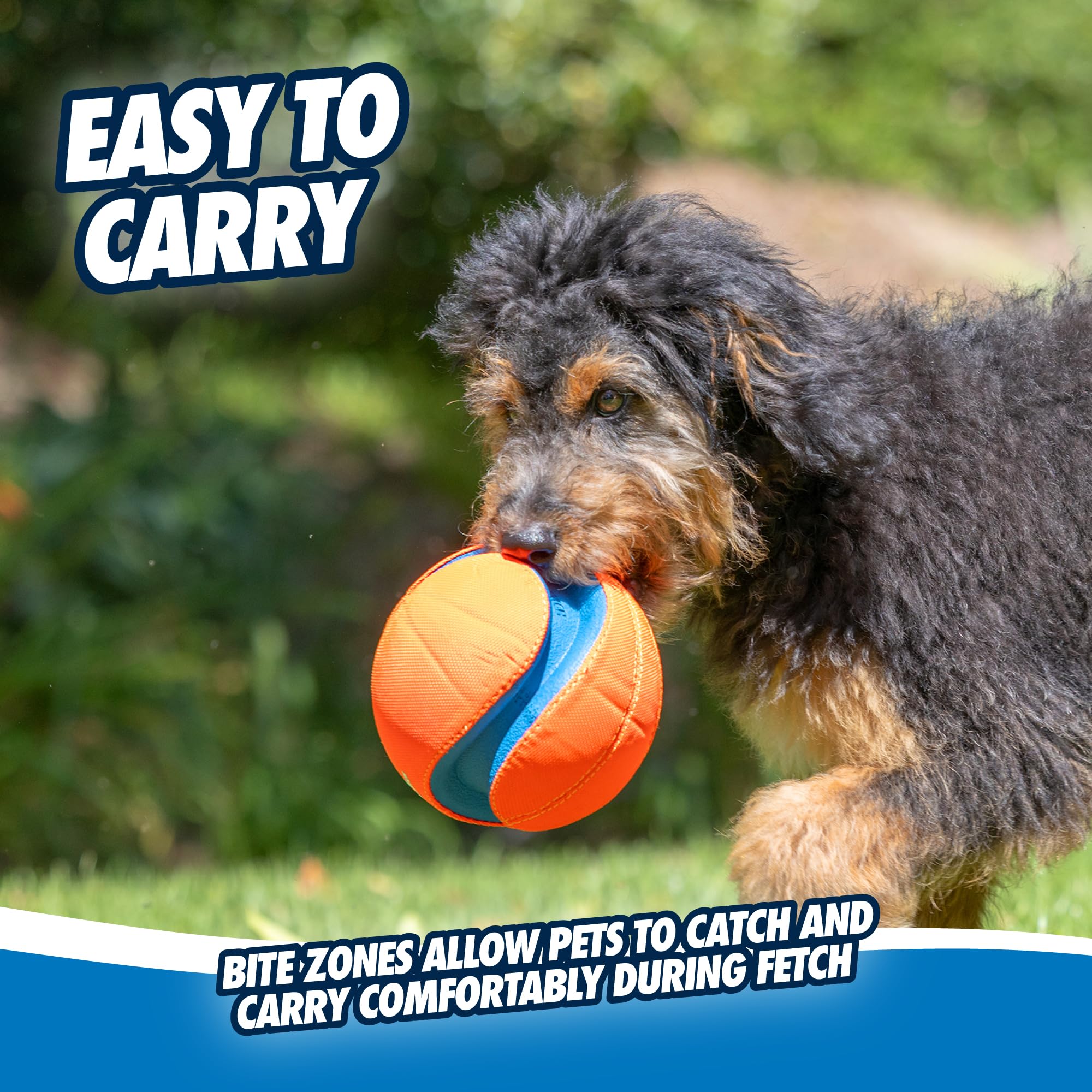 Chuckit Kick Fetch: diámetro de 8 pulgadas, visibilidad alta para localizarlo fácilmente.