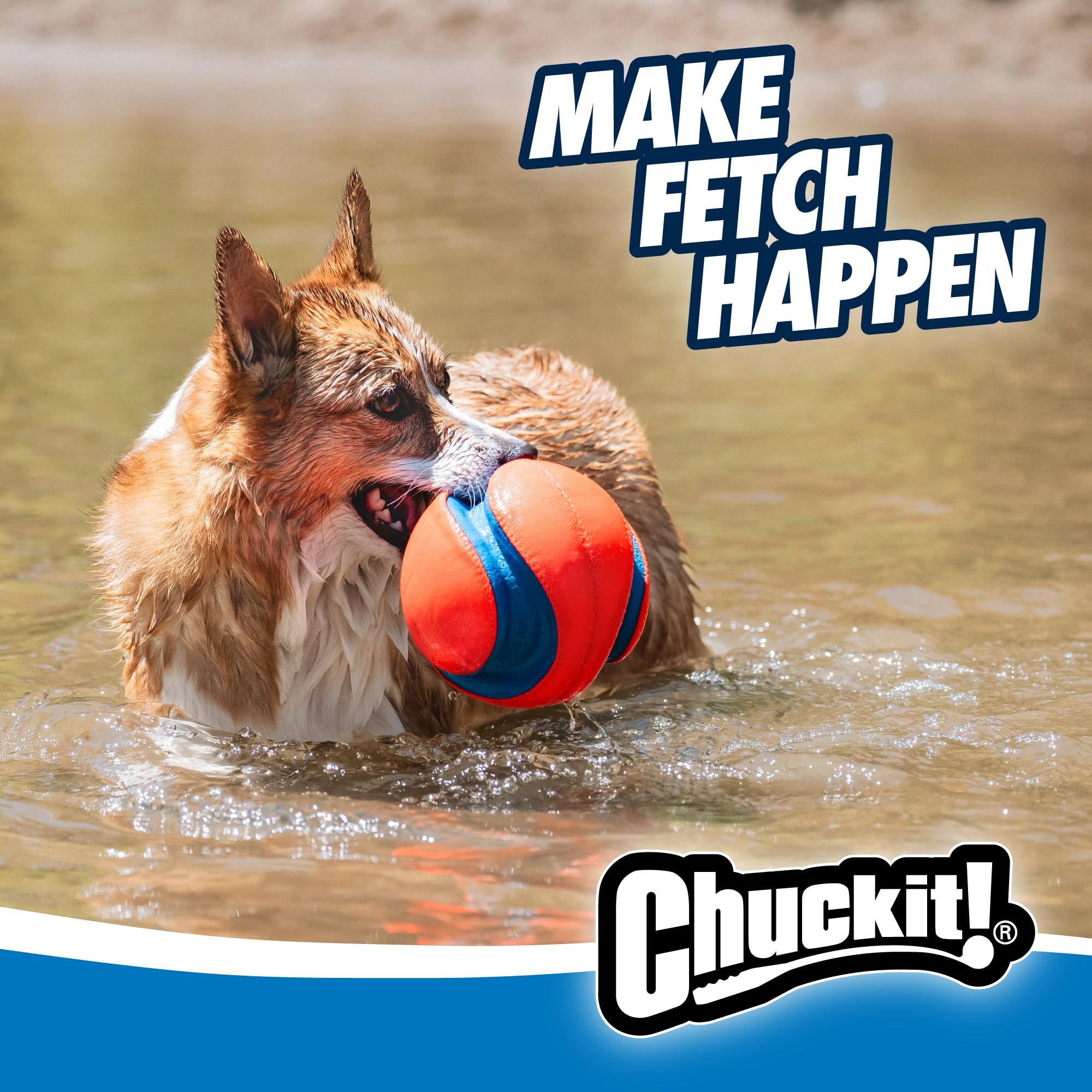 Chuckit Kick Fetch: material suave en boca, juego cómodo para sesiones largas.