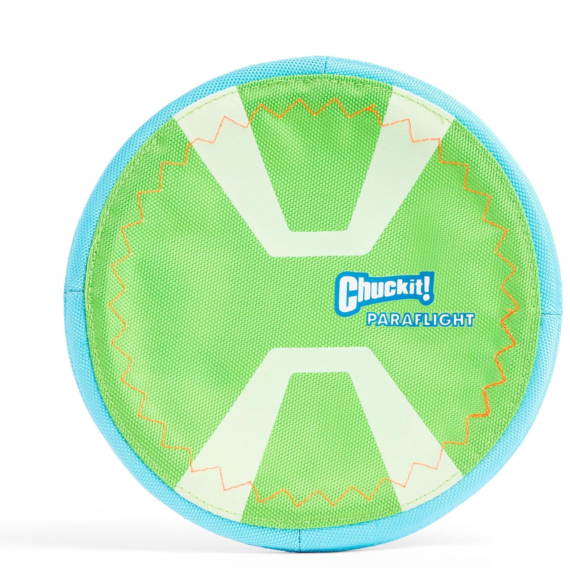 Chuckit! Max Glow Paraflight-disc preparado para lanzamiento nocturno y juego