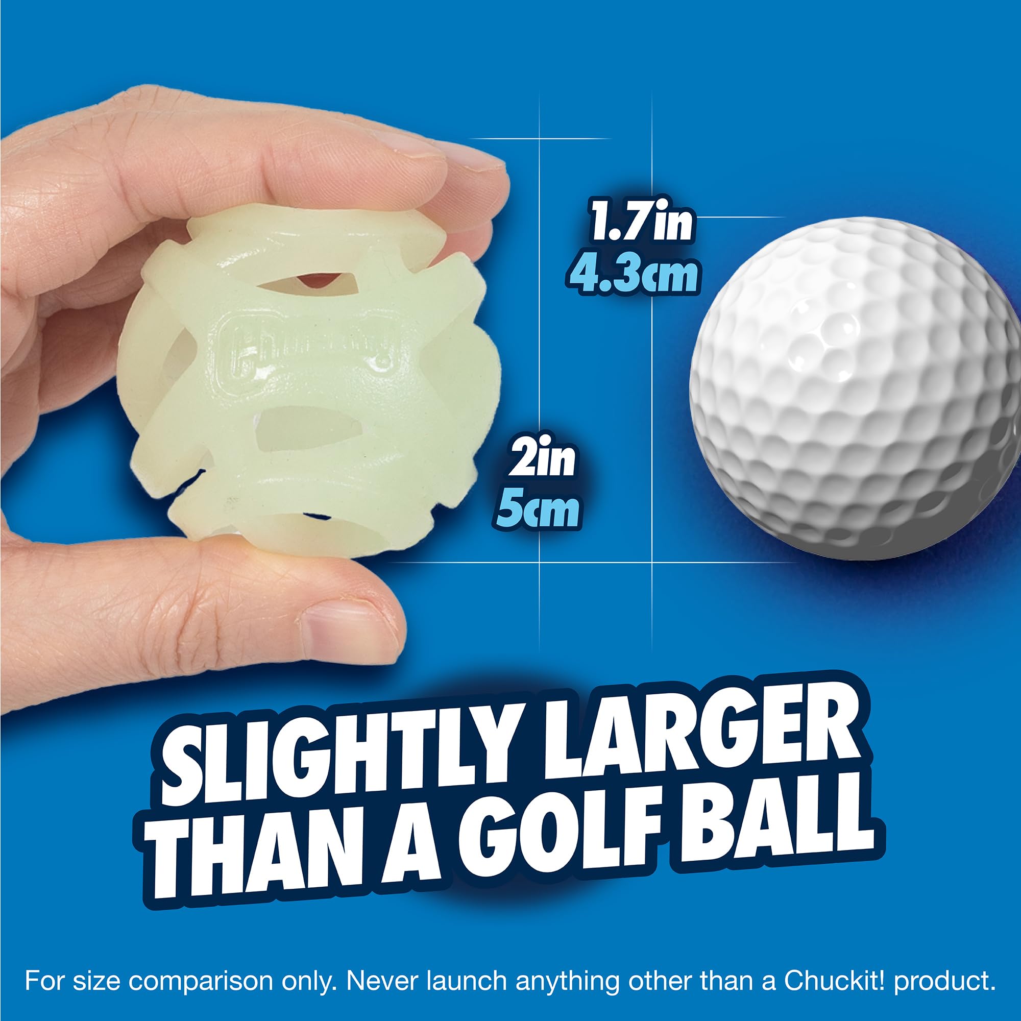 Chuckit! Pelota compatible con lanzadores para lanzamientos más largos.