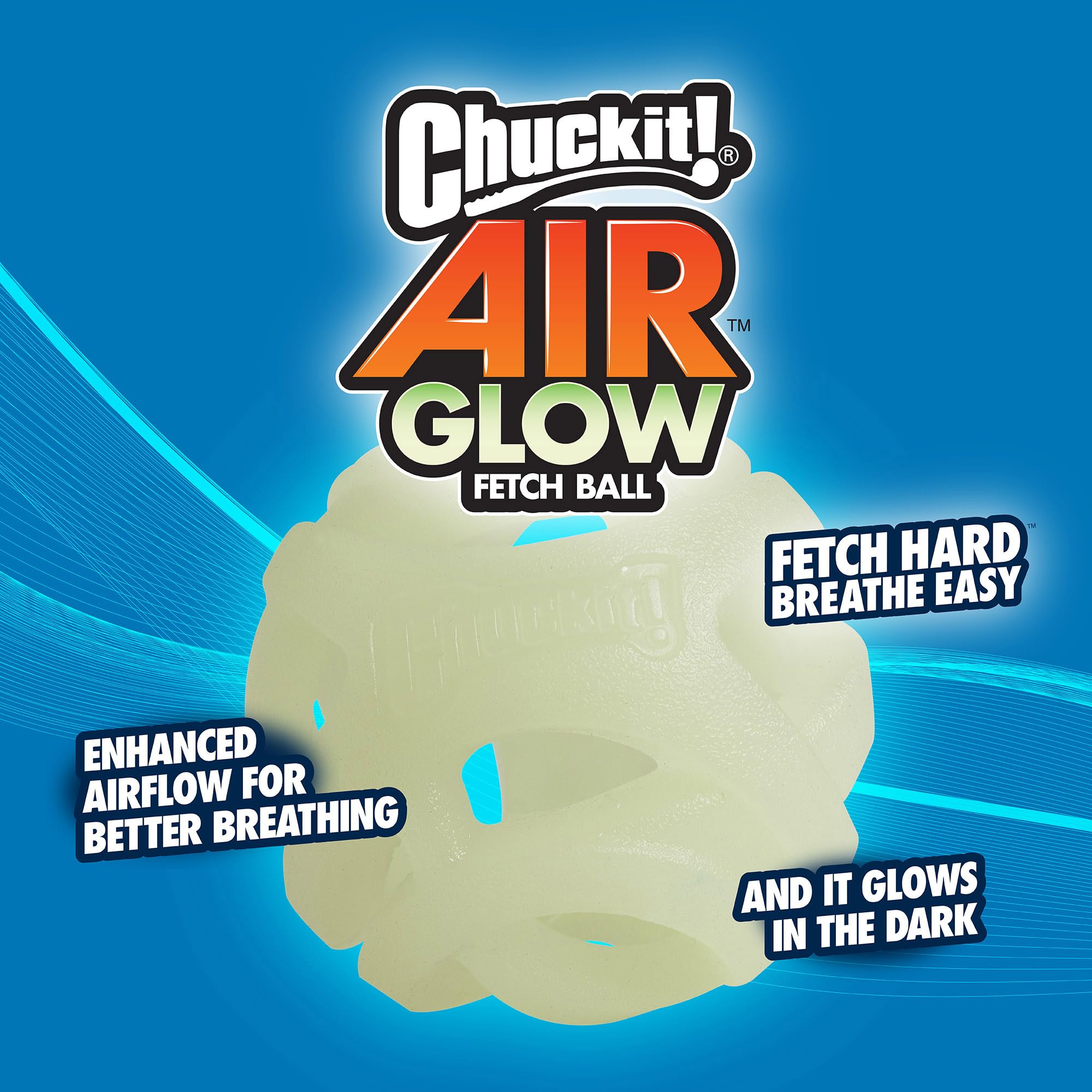 Chuckit! Pelota duradera para uso exterior, resiste carreras rápidas.