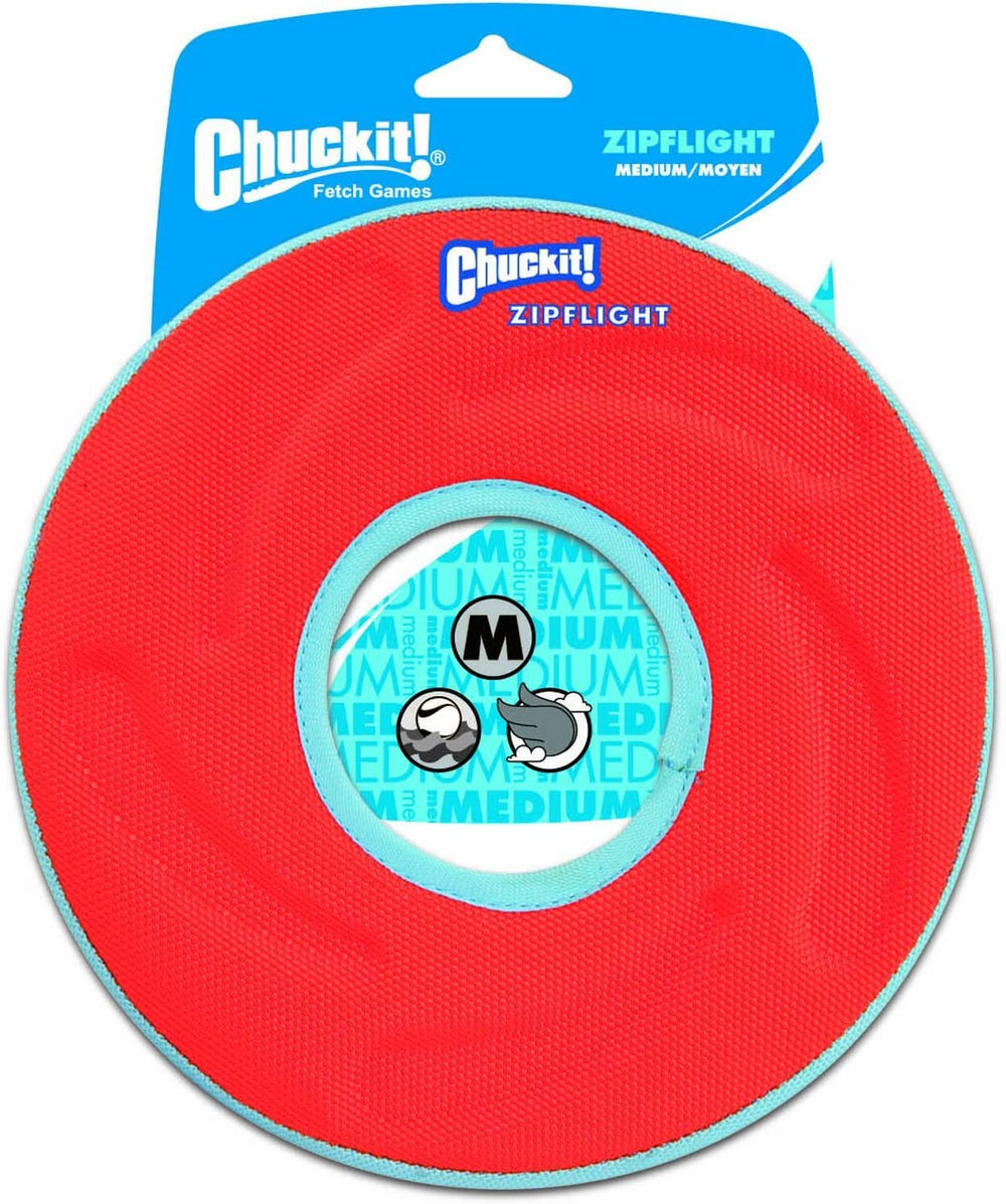 Chuckit Zipflight, colores brillantes para facilitar la localización durante la diversión.