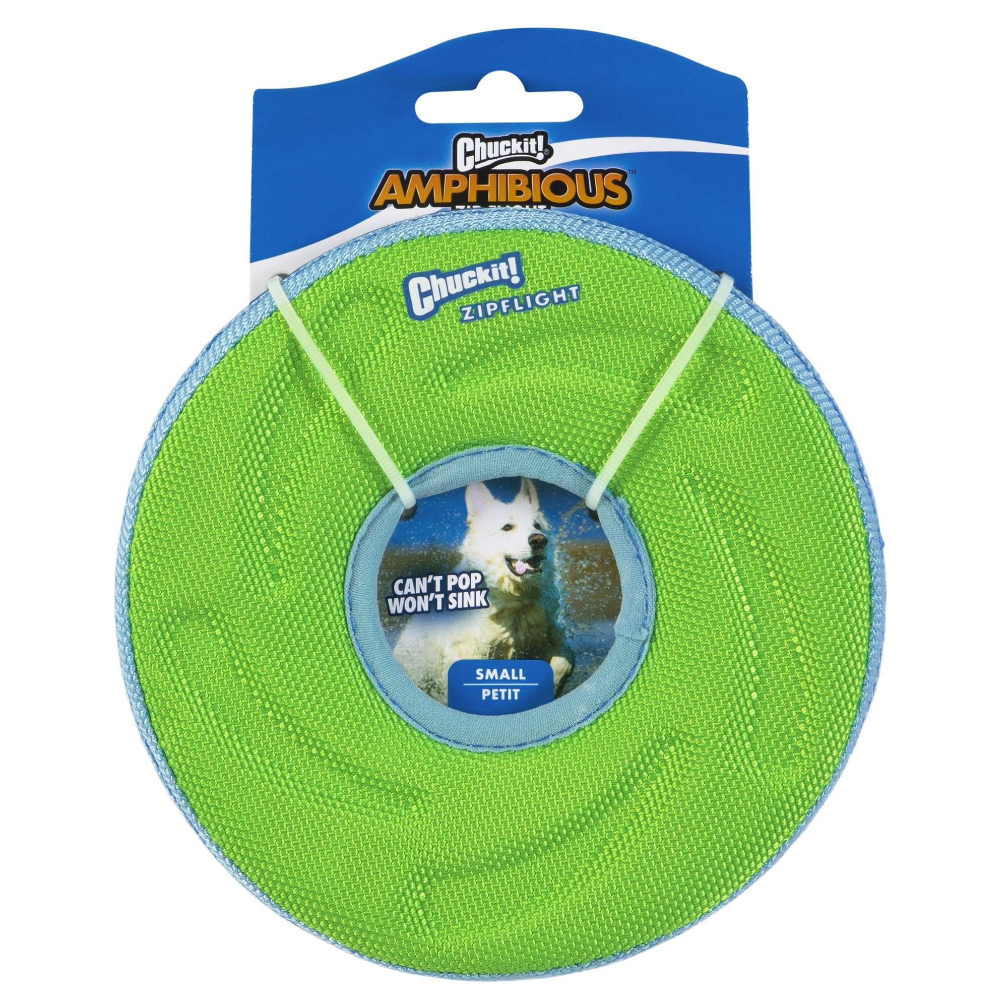 Chuckit Zipflight disco, vista superior, ideal para distancias largas en el juego