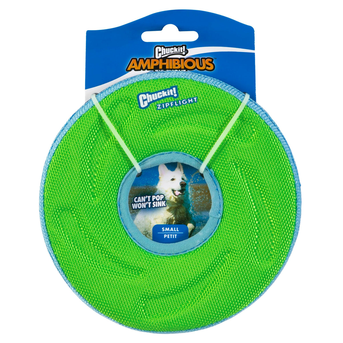 Chuckit Zipflight disco, vista superior, ideal para distancias largas en el juego