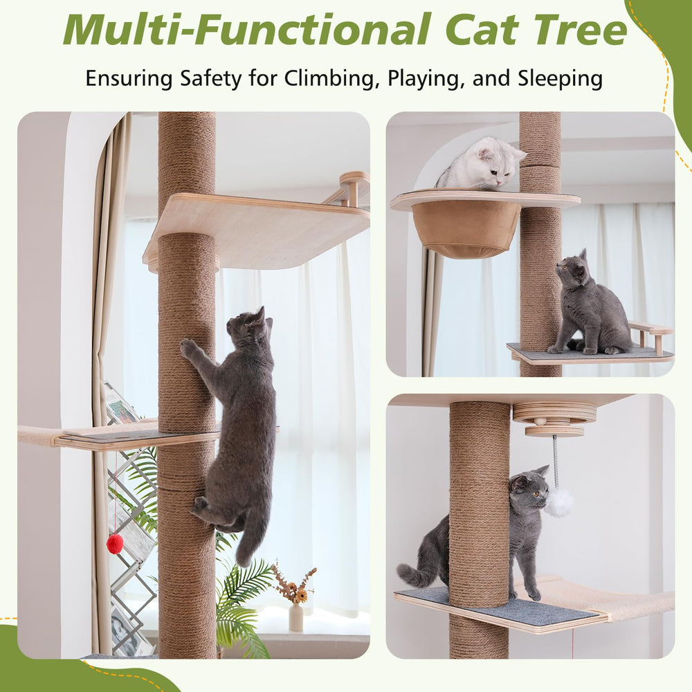 Chuiendi árbol gato poste rascador para afilar uñas y juego.