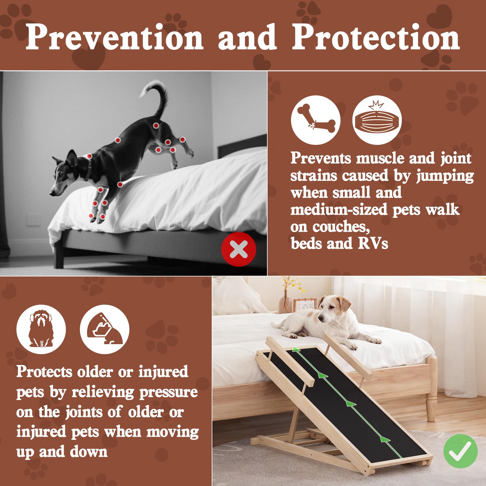 Rampa Chuiendi Alturas ajustables para muebles de diferentes alturas.