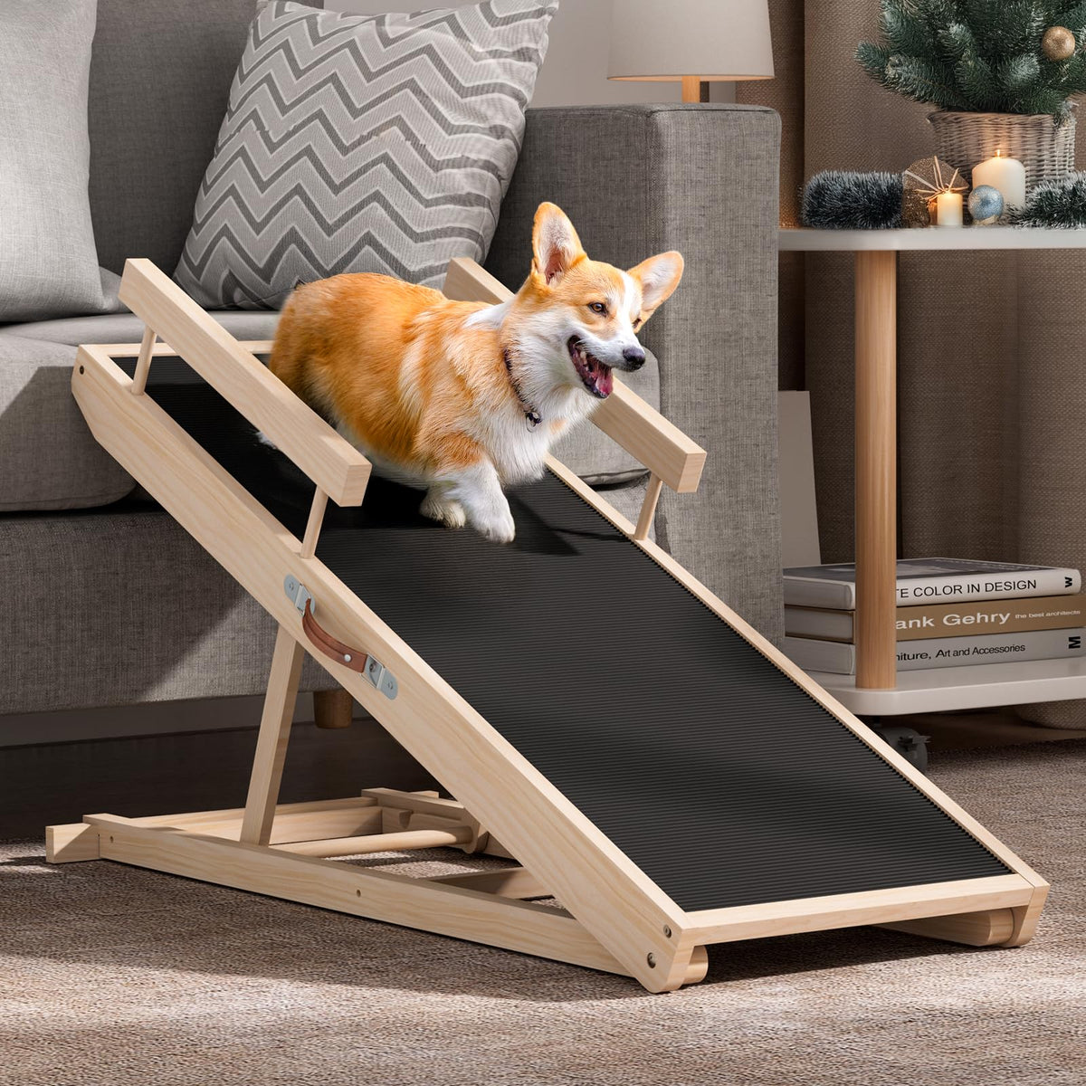 Rampa Chuiendi para cama, plegable y fácil de guardar para espacios reducidos.
