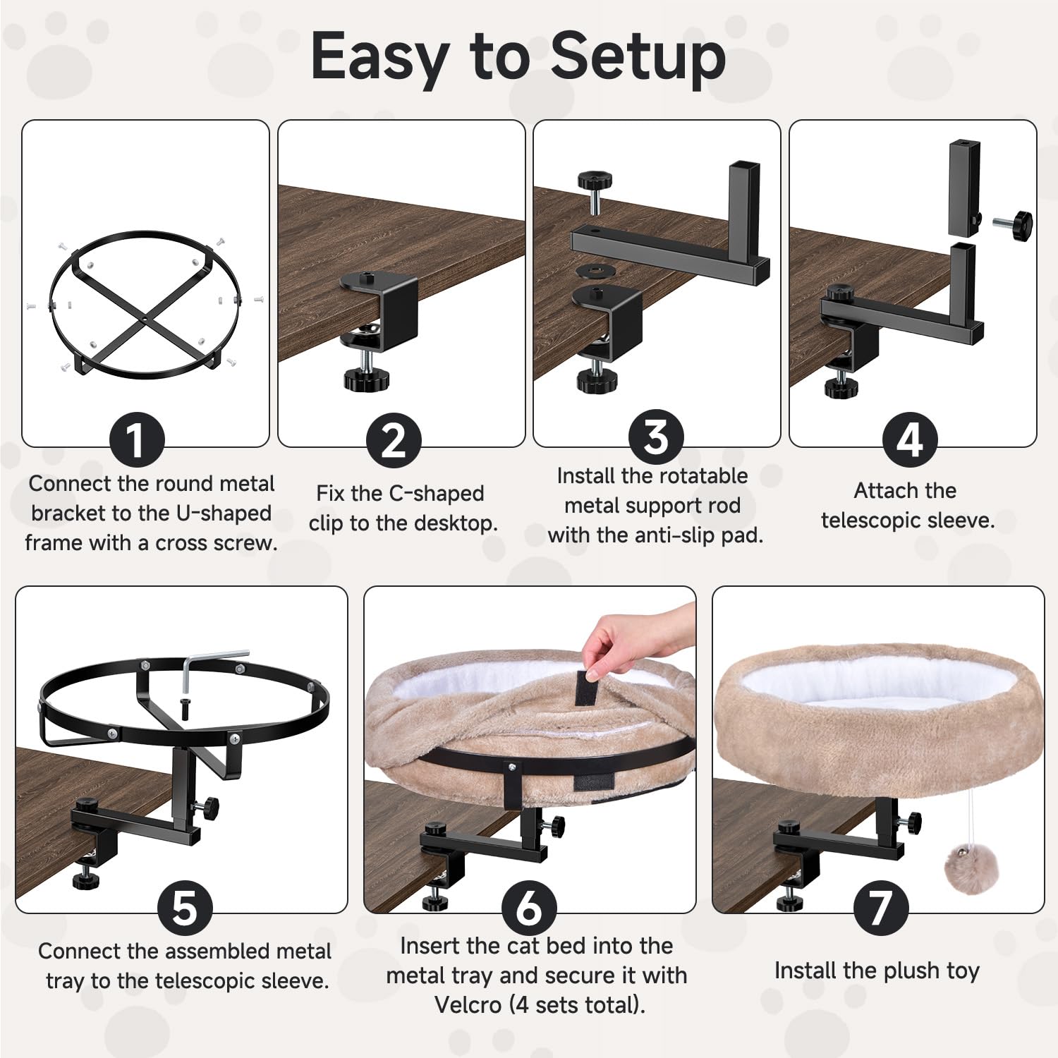Chumajor Cama para gatos en mesa de juego o escritorio