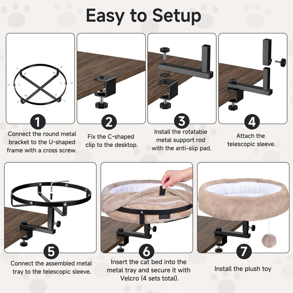 Chumajor Cama para gatos en mesa de juego o escritorio