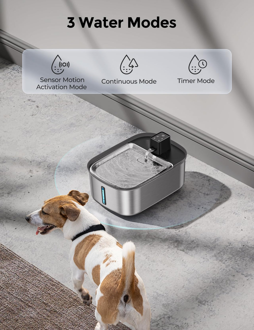 Tanque de alta capacidad 7,5 L ideal para hogares con varias mascotas