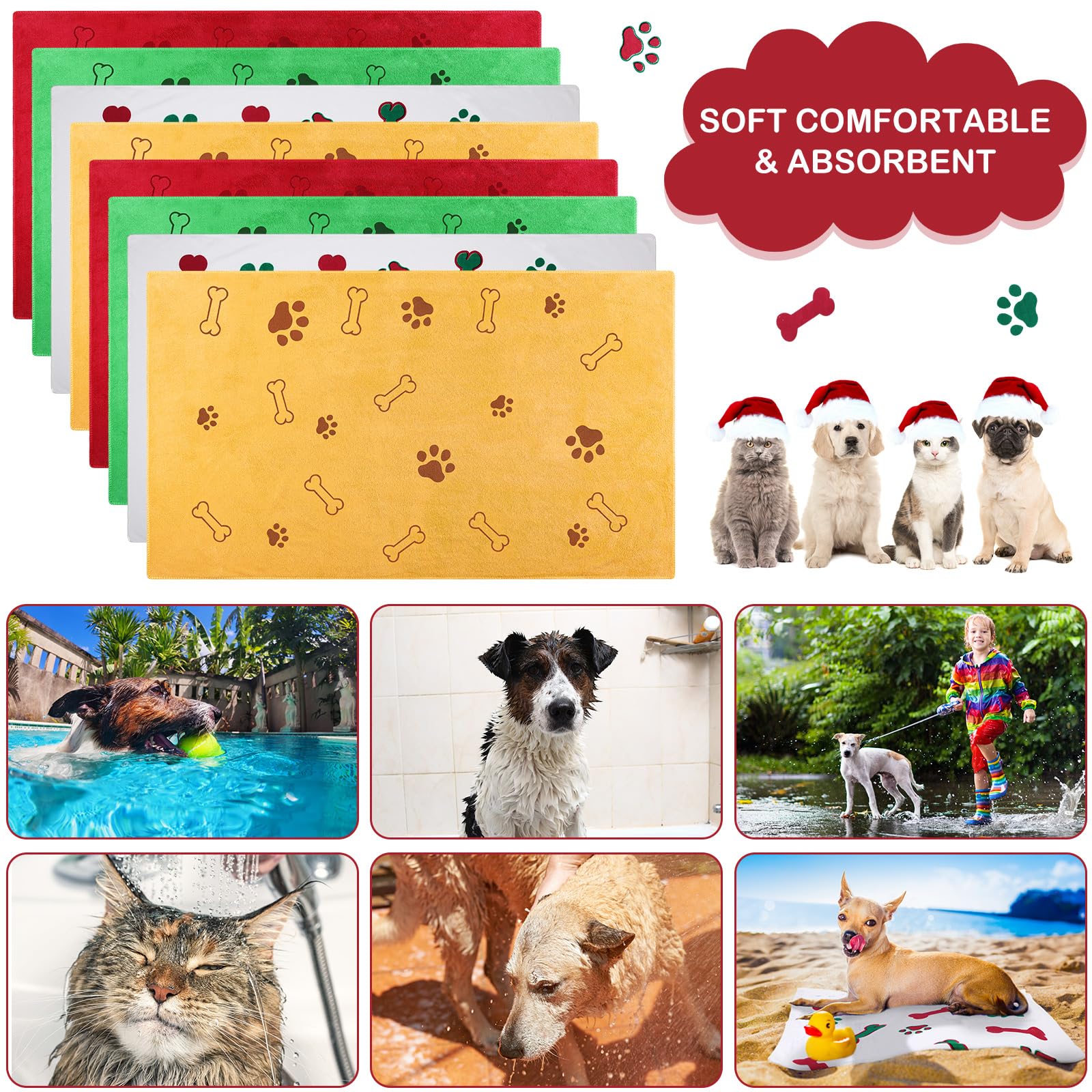 Chumia toallas para casa o clínica de mascotas, uso versátil.