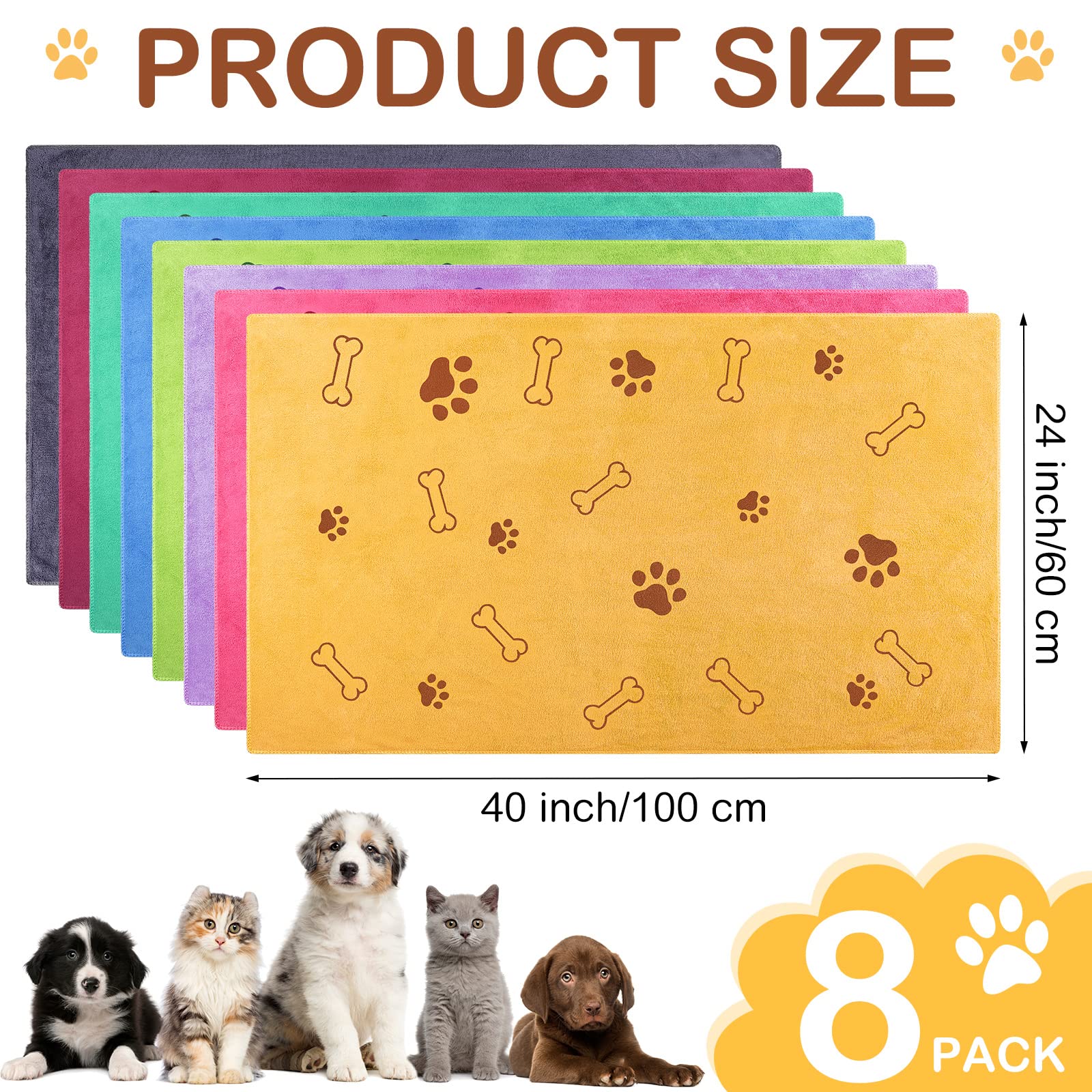 Toallas Chumia con huesos para perros, alta absorción y reutilizables.